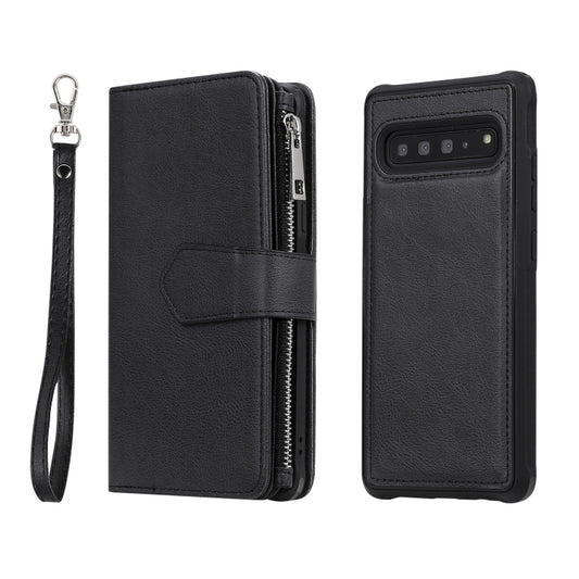 Galaxy S10 dual-layer shockproof protective case with built-in stand and wallet capability