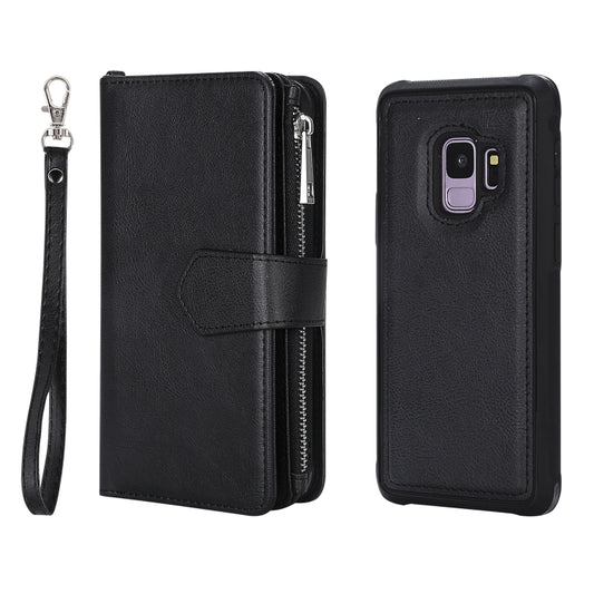 Galaxy S9 protective case featuring built-in card slots and kickstand bracket