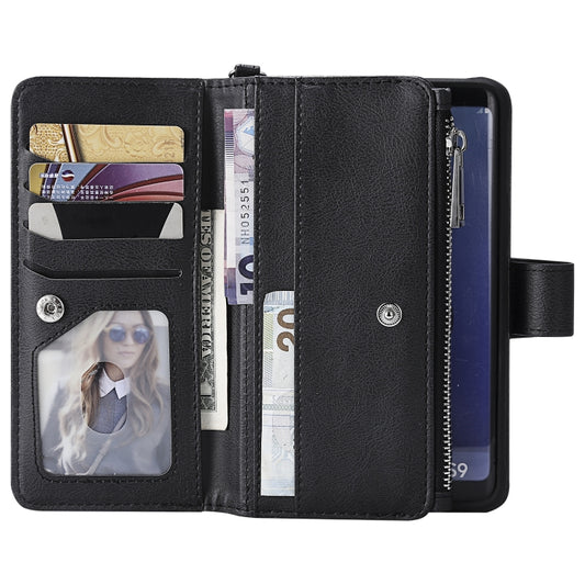 Durable Galaxy S9 phone case with zipper wallet and shock absorption technology