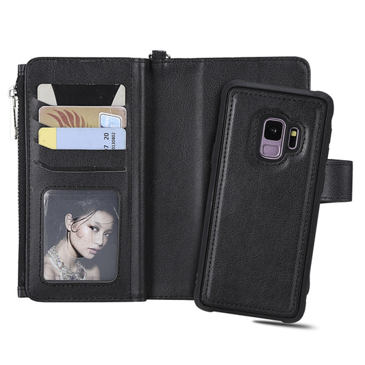 Samsung Galaxy S9 case with multiple card slots, bracket, and wallet functionality