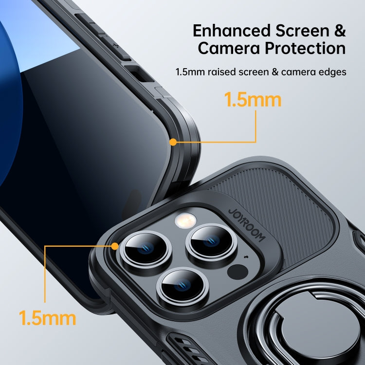 JOYROOM PC + TPU Dual-layer Shockproof Phone Case with Rotating Holder