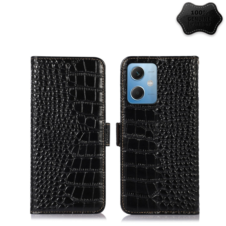 Crocodile Top Layer Cowhide Leather Phone Case, For Xiaomi Redmi Note 12 China, For Xiaomi Redmi Note 12 Pro 5G China