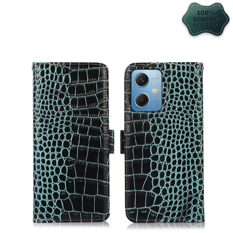 Crocodile Top Layer Cowhide Leather Phone Case, For Xiaomi Redmi Note 12 China, For Xiaomi Redmi Note 12 Pro 5G China