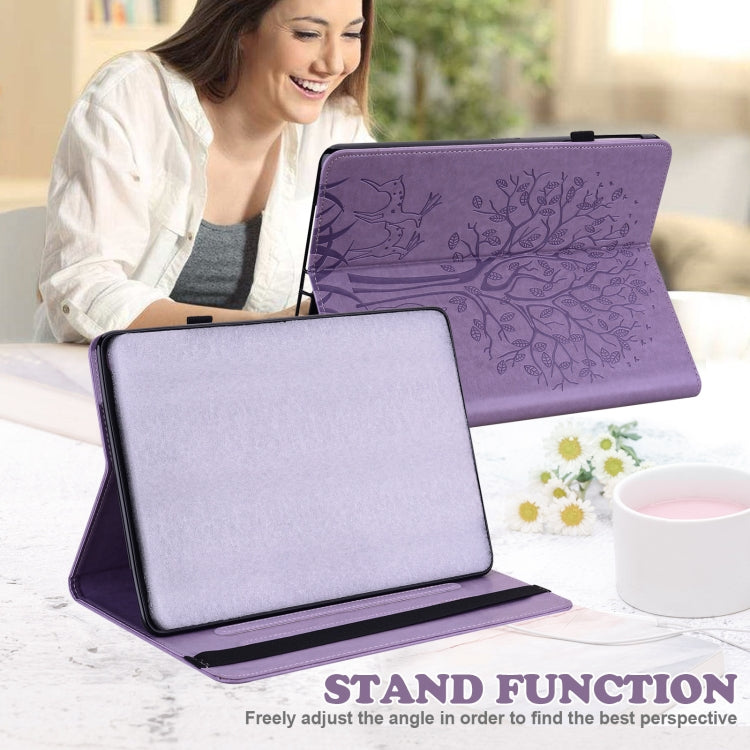Tree & Deer Embossed Leather Tablet Case, For iPad 10th Gen 10.9 2022