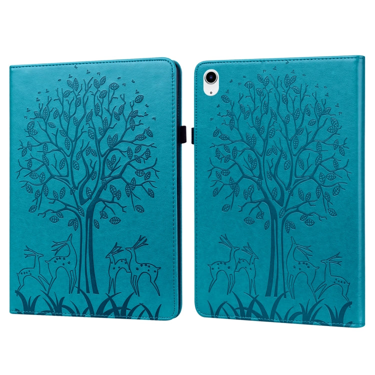 Tree & Deer Embossed Leather Tablet Case, For iPad 10th Gen 10.9 2022
