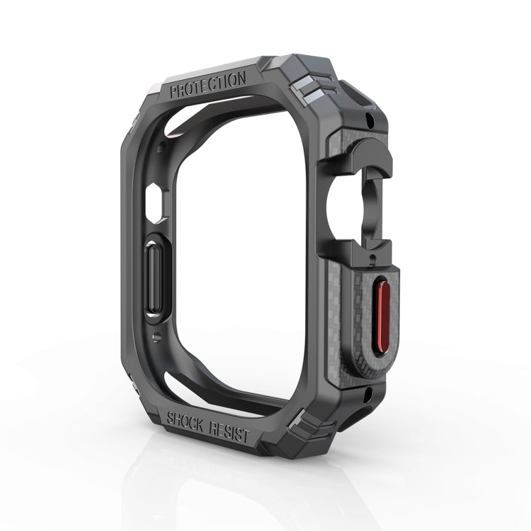 TPU + PC Carbon Fiber Shockproof Case For Apple Watch, Ultra 49mm