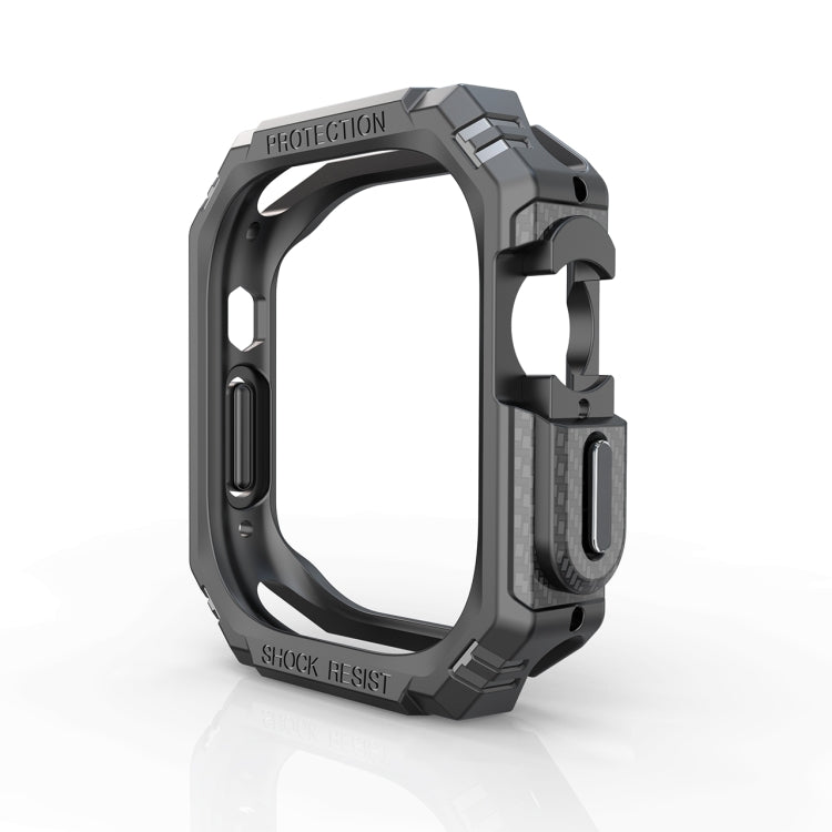 TPU + PC Carbon Fiber Shockproof Case For Apple Watch, Ultra 49mm