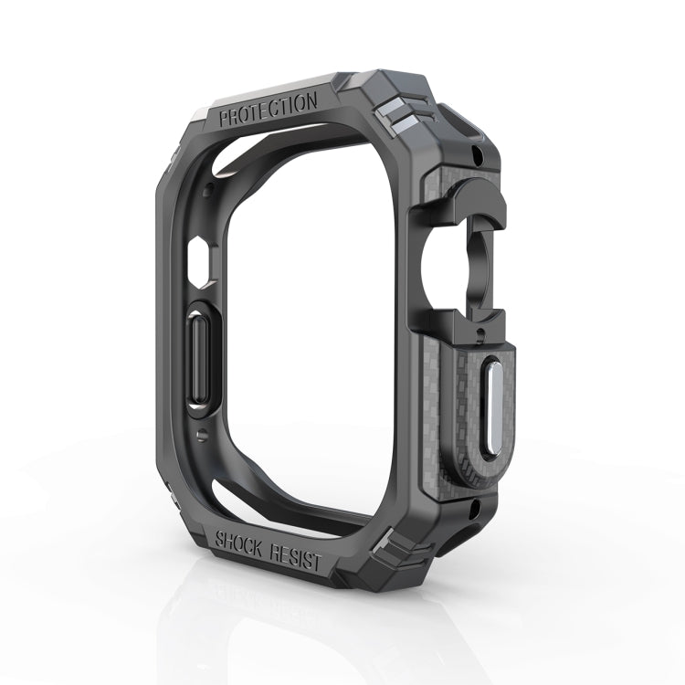 TPU + PC Carbon Fiber Shockproof Case For Apple Watch, Ultra 49mm