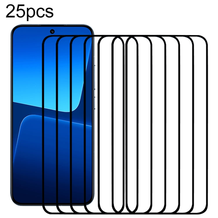 25pcs Full Glue Full Screen Tempered Glass Film