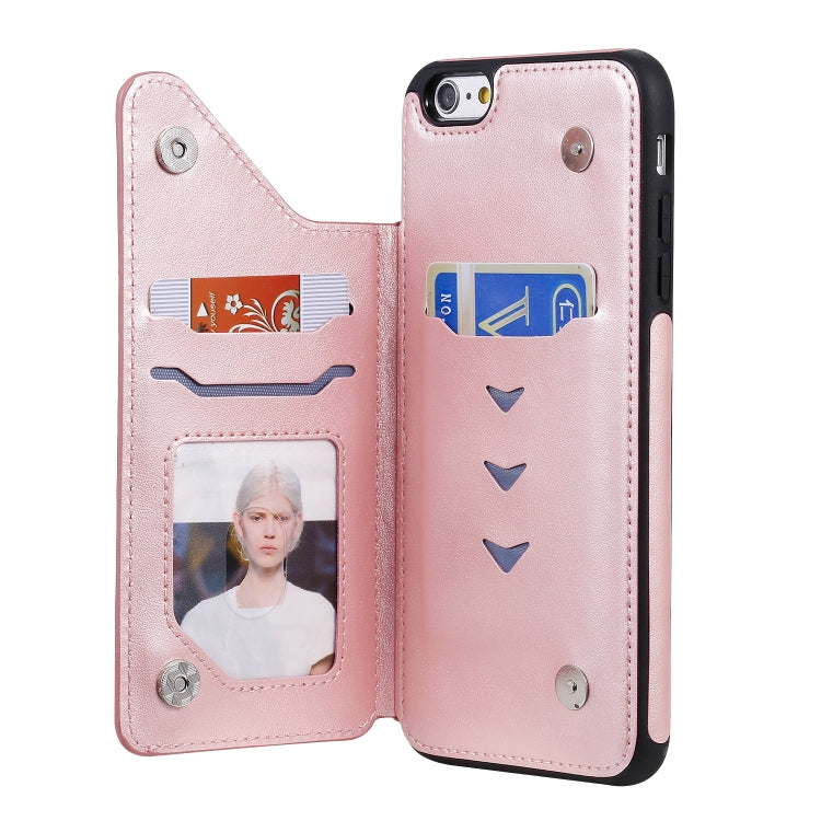 Butterfly Embossing Pattern Shockproof Protective Case with Holder & Card Slots & Photo Frame, For iPhone 6 Plus, For iPhone 8 Plus & 7 Plus, For iPhone 7 & 8