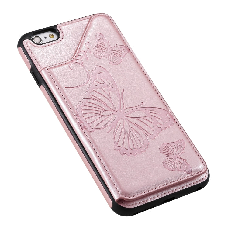 Butterfly Embossing Pattern Shockproof Protective Case with Holder & Card Slots & Photo Frame, For iPhone 6 Plus, For iPhone 8 Plus & 7 Plus, For iPhone 7 & 8