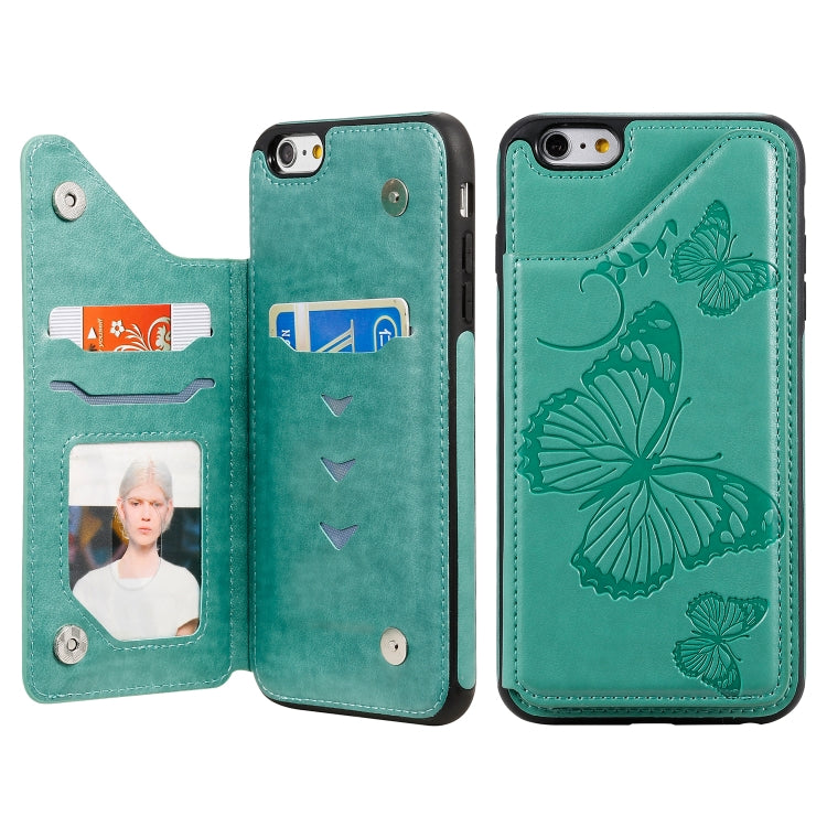 Butterfly Embossing Pattern Shockproof Protective Case with Holder & Card Slots & Photo Frame, For iPhone 6 Plus, For iPhone 8 Plus & 7 Plus, For iPhone 7 & 8