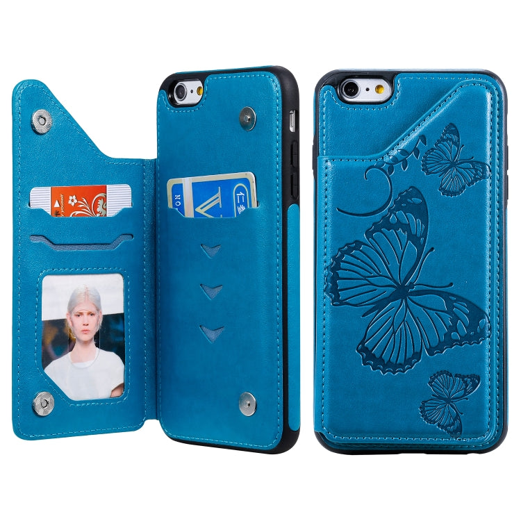 Butterfly Embossing Pattern Shockproof Protective Case with Holder & Card Slots & Photo Frame, For iPhone 6 Plus, For iPhone 8 Plus & 7 Plus, For iPhone 7 & 8
