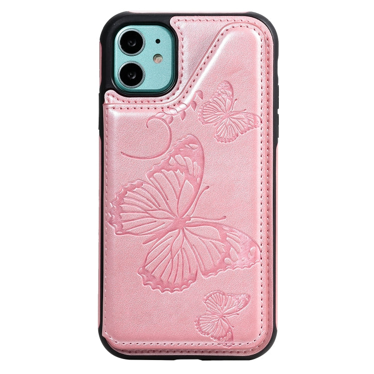 Butterfly Embossing Pattern Shockproof Protective Case with Holder & Card Slots & Photo Frame, For iPhone 11 Pro, For iPhone 11, For iPhone 11 Pro Max
