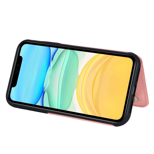 Butterfly-embossed iPhone 11 case demonstrating built-in photo frame feature