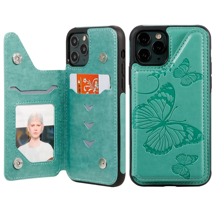 Butterfly Embossing Pattern Shockproof Protective Case with Holder & Card Slots & Photo Frame, For iPhone 11 Pro, For iPhone 11, For iPhone 11 Pro Max