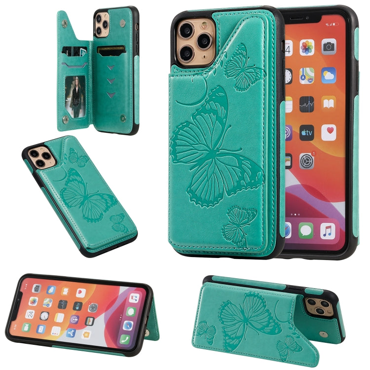 Butterfly Embossing Pattern Shockproof Protective Case with Holder & Card Slots & Photo Frame, For iPhone 11 Pro, For iPhone 11, For iPhone 11 Pro Max