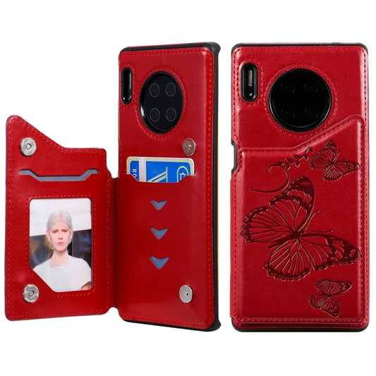 Shockproof protective case featuring raised butterfly pattern design for Mate30 Pro