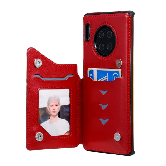 Dual card slot compartments in butterfly-patterned Huawei Mate30 Pro case
