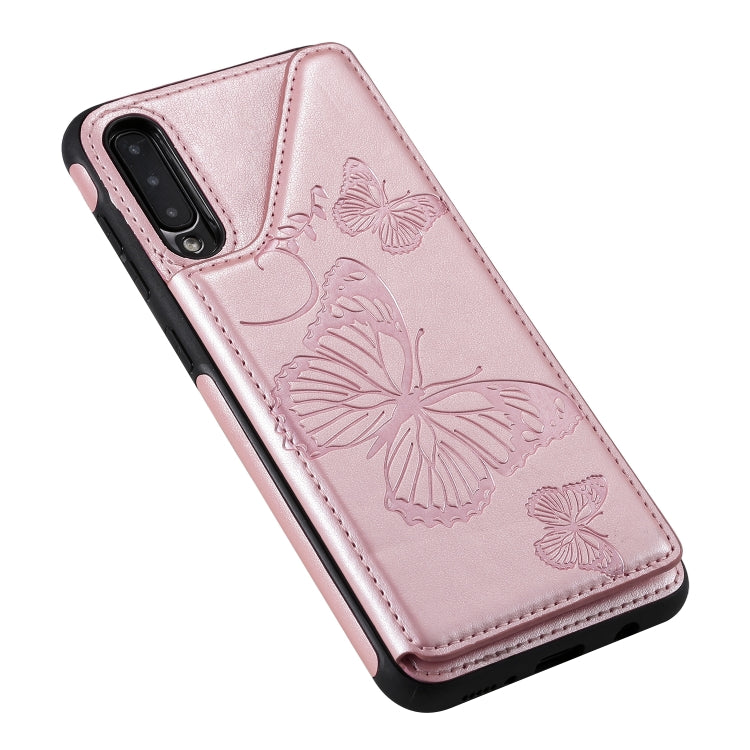 Butterfly Embossing Pattern Shockproof Protective Case with Holder & Card Slots & Photo Frame, For Galaxy A50, For Galaxy Note8, For Galaxy Note10