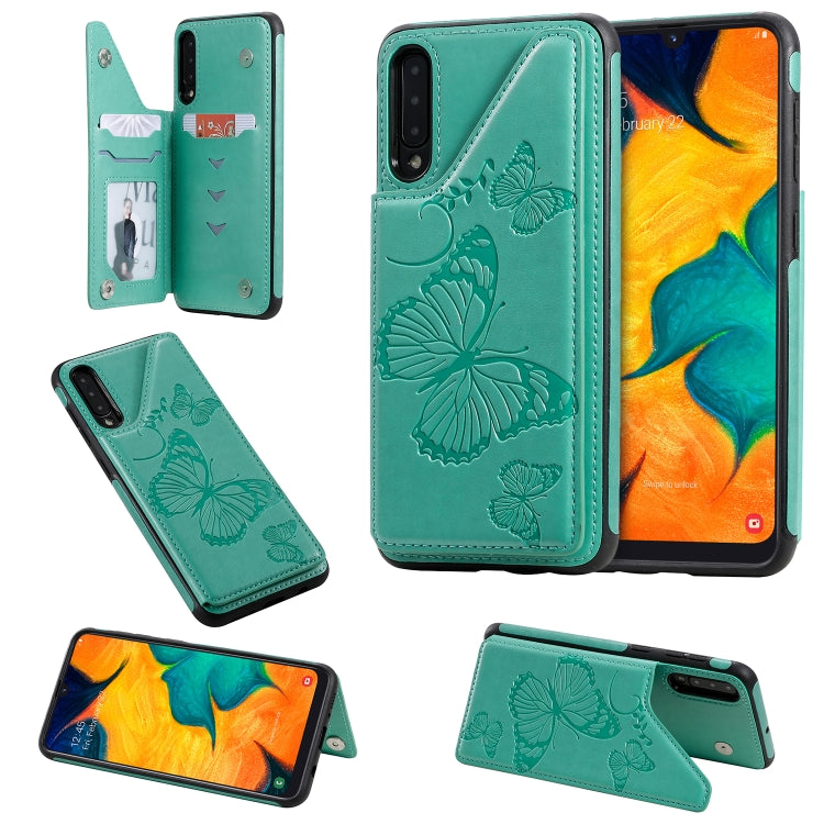 Butterfly Embossing Pattern Shockproof Protective Case with Holder & Card Slots & Photo Frame, For Galaxy A50, For Galaxy Note8, For Galaxy Note10