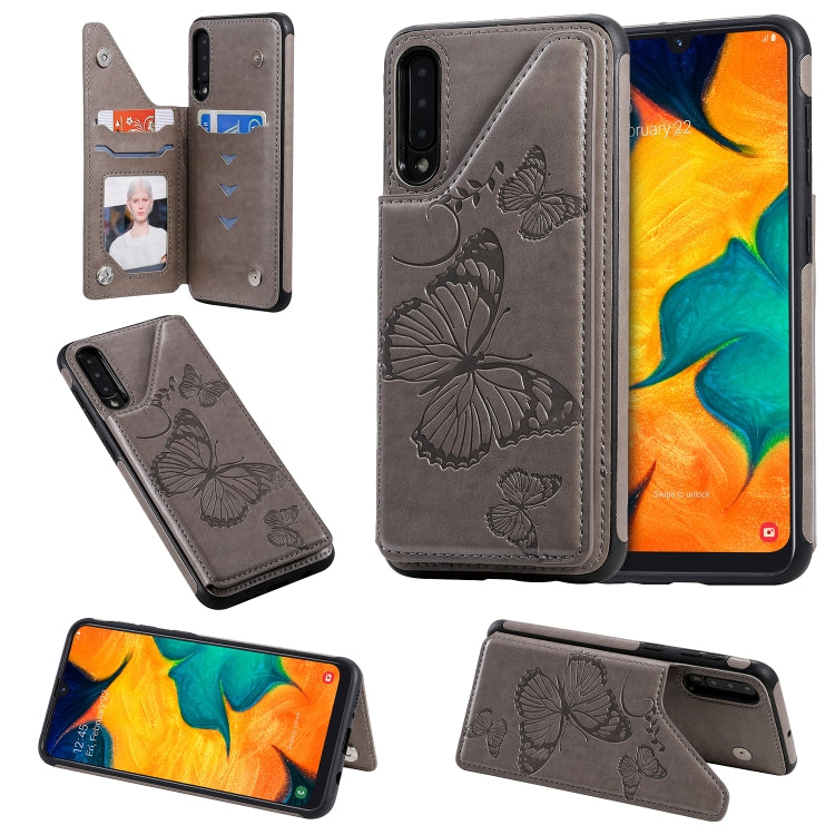 Butterfly Embossing Pattern Shockproof Protective Case with Holder & Card Slots & Photo Frame, For Galaxy A50, For Galaxy Note8, For Galaxy Note10