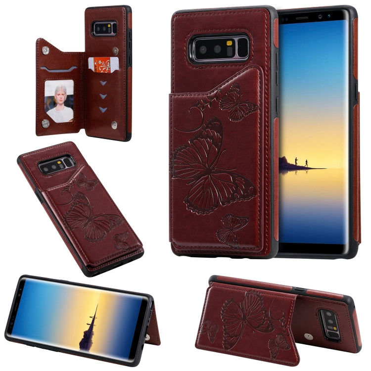 Butterfly Embossing Pattern Shockproof Protective Case with Holder & Card Slots & Photo Frame, For Galaxy A50, For Galaxy Note8, For Galaxy Note10