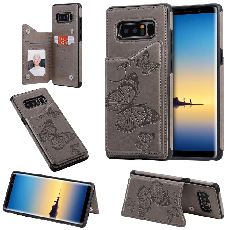 Butterfly Embossing Pattern Shockproof Protective Case with Holder & Card Slots & Photo Frame, For Galaxy A50, For Galaxy Note8, For Galaxy Note10