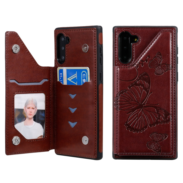 Butterfly Embossing Pattern Shockproof Protective Case with Holder & Card Slots & Photo Frame, For Galaxy A50, For Galaxy Note8, For Galaxy Note10