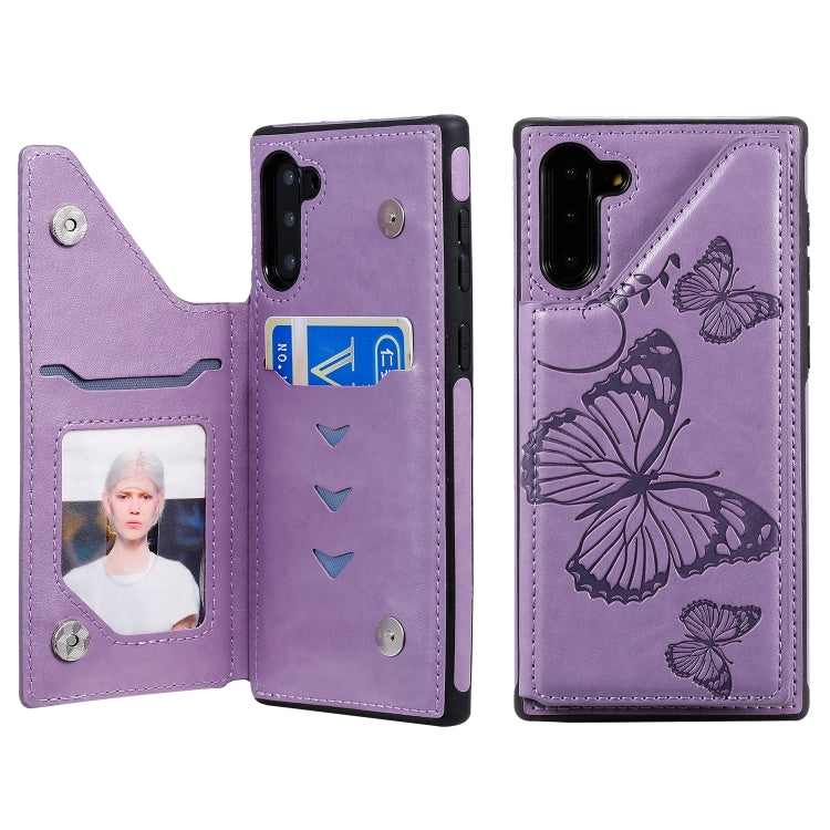 Butterfly Embossing Pattern Shockproof Protective Case with Holder & Card Slots & Photo Frame, For Galaxy A50, For Galaxy Note8, For Galaxy Note10