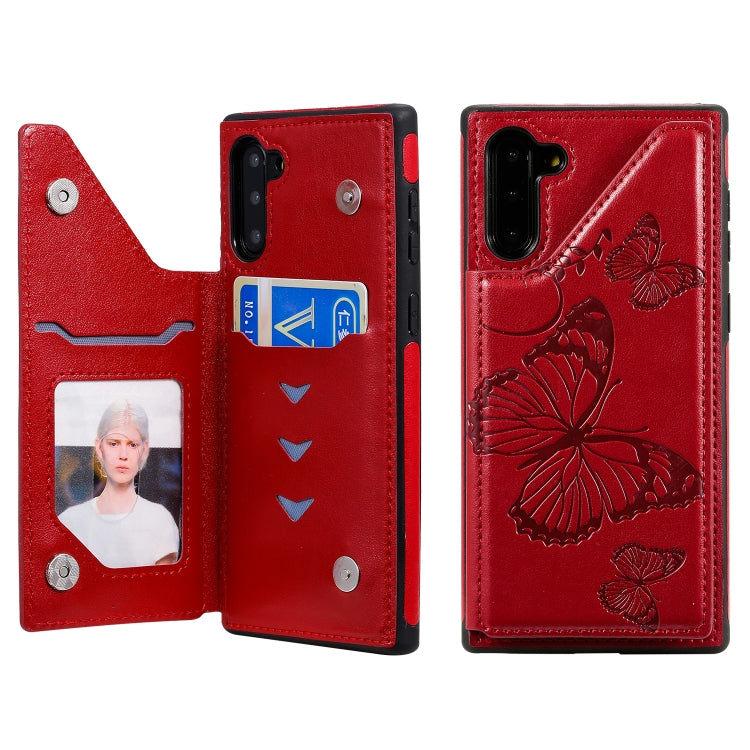 Butterfly Embossing Pattern Shockproof Protective Case with Holder & Card Slots & Photo Frame, For Galaxy A50, For Galaxy Note8, For Galaxy Note10