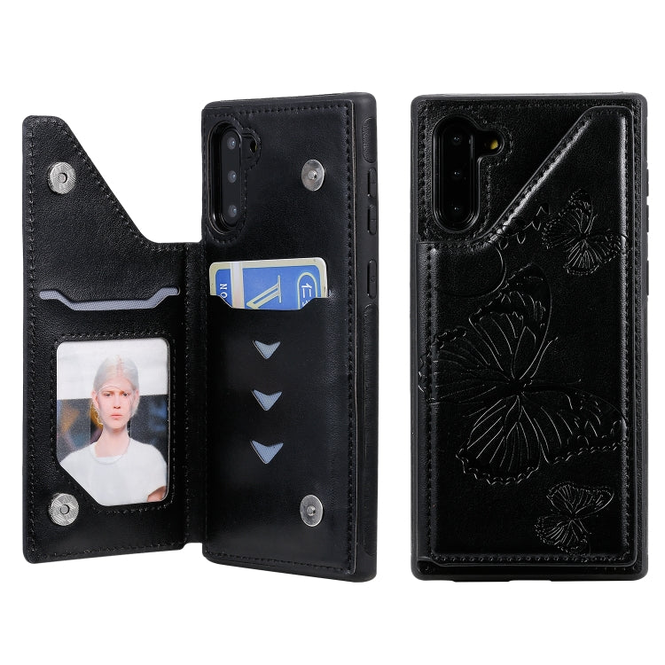 Butterfly Embossing Pattern Shockproof Protective Case with Holder & Card Slots & Photo Frame, For Galaxy A50, For Galaxy Note8, For Galaxy Note10