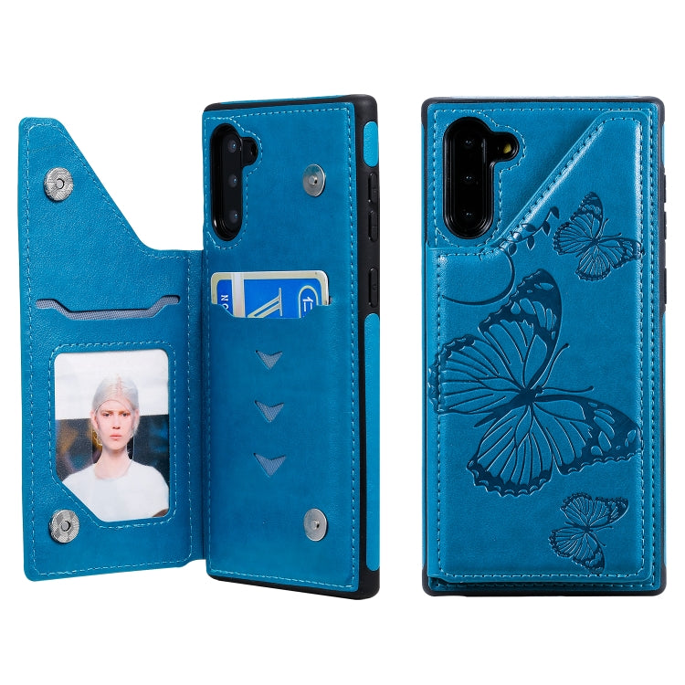 Butterfly Embossing Pattern Shockproof Protective Case with Holder & Card Slots & Photo Frame, For Galaxy A50, For Galaxy Note8, For Galaxy Note10