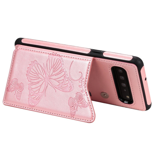 Galaxy S10 5G shock-resistant case showcasing raised butterfly embossment details