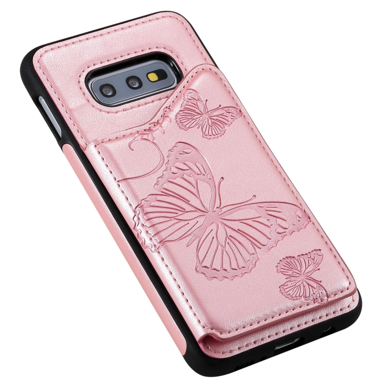 Butterfly Embossing Pattern Shockproof Protective Case with Holder & Card Slots & Photo Frame, For Galaxy S10E, For Galaxy S9 Plus, For Huawei Mate30