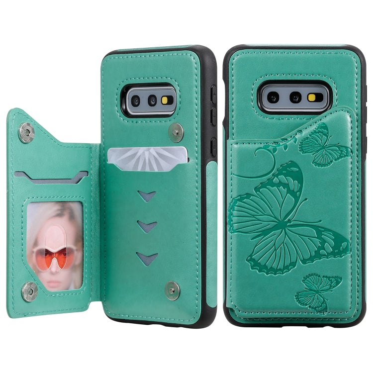 Butterfly Embossing Pattern Shockproof Protective Case with Holder & Card Slots & Photo Frame, For Galaxy S10E, For Galaxy S9 Plus, For Huawei Mate30
