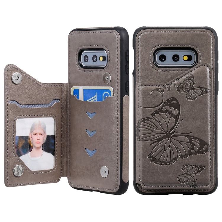 Butterfly Embossing Pattern Shockproof Protective Case with Holder & Card Slots & Photo Frame, For Galaxy S10E, For Galaxy S9 Plus, For Huawei Mate30