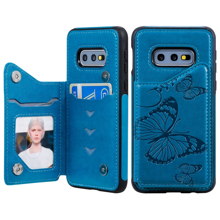 Butterfly Embossing Pattern Shockproof Protective Case with Holder & Card Slots & Photo Frame, For Galaxy S10E, For Galaxy S9 Plus, For Huawei Mate30