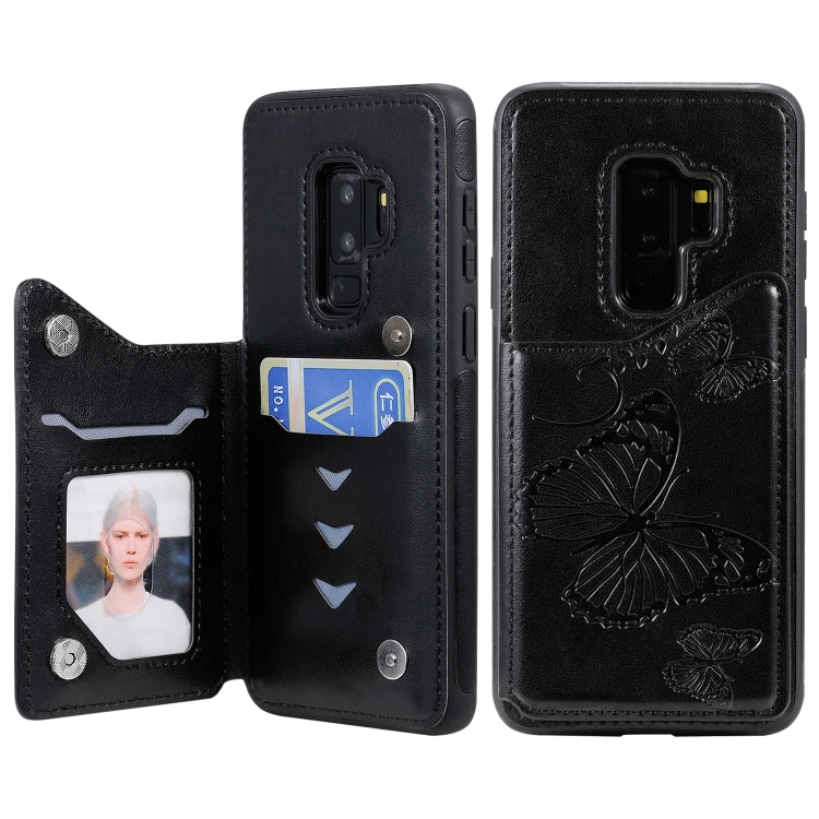 Butterfly Embossing Pattern Shockproof Protective Case with Holder & Card Slots & Photo Frame, For Galaxy S10E, For Galaxy S9 Plus, For Huawei Mate30