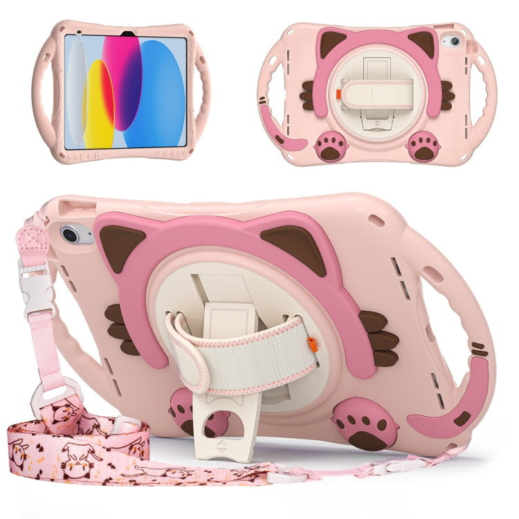 Étui antichoc en EVA pour tablette iPad 10e génération 10.9 (2022) Motif chat mignon