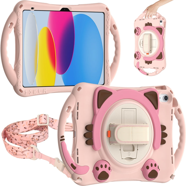 Étui antichoc en EVA pour tablette iPad 10e génération 10.9 (2022) Motif chat mignon