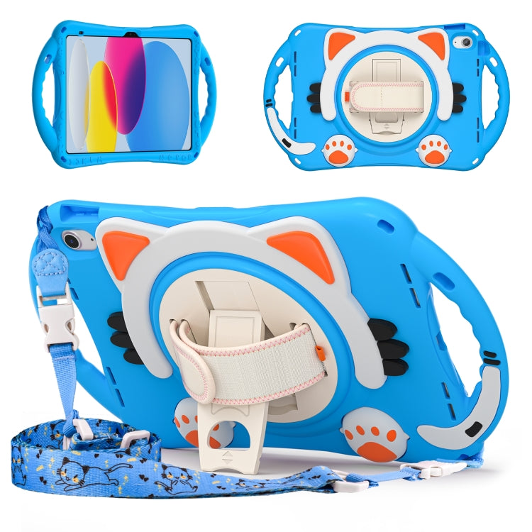 Cute Cat King Kids Shockproof EVA Tablet Case, For iPad 10th Gen 10.9 2022