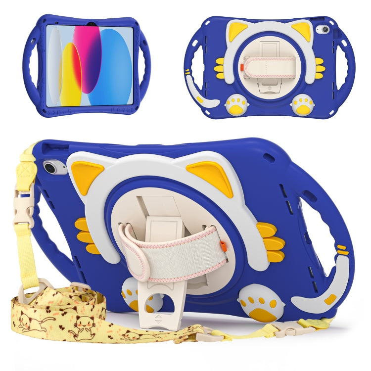Cute Cat King Kids Shockproof EVA Tablet Case, For iPad 10th Gen 10.9 2022