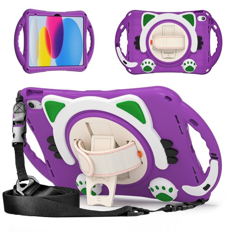 Cute Cat King Kids Shockproof EVA Tablet Case, For iPad 10th Gen 10.9 2022