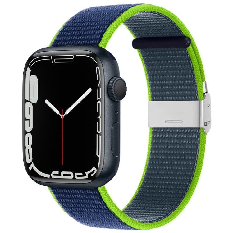 Metal Buckle Nylon Strap, For Apple Watch Series 8&7 41mm / SE 2&6&SE&5&4 40mm / 3&2&1 38mm, For Apple Watch Ultra 49mm / Series 8&7 45mm / SE 2&6&SE&5&4 44mm / 3&2&1 42mm