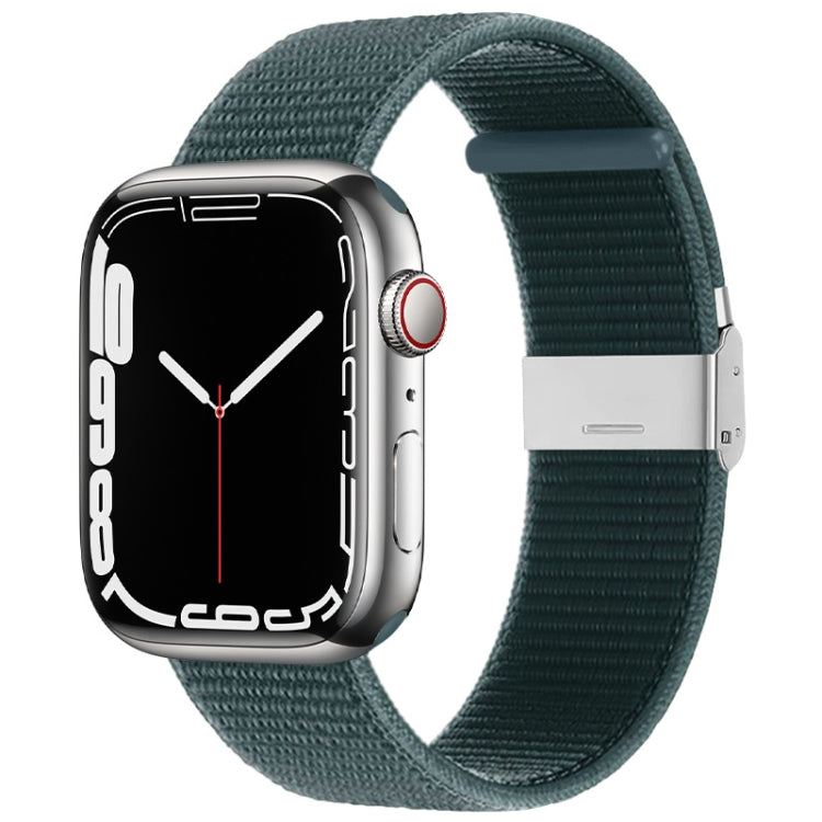 Metal Buckle Nylon Strap, For Apple Watch Series 8&7 41mm / SE 2&6&SE&5&4 40mm / 3&2&1 38mm, For Apple Watch Ultra 49mm / Series 8&7 45mm / SE 2&6&SE&5&4 44mm / 3&2&1 42mm