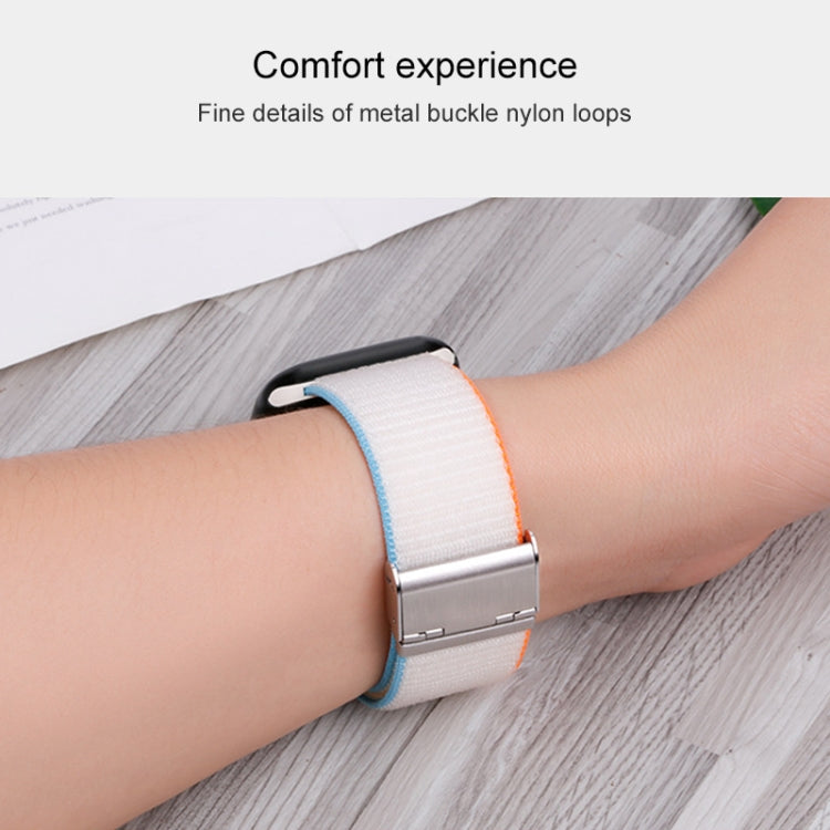 Metal Buckle Nylon Strap, For Apple Watch Series 8&7 41mm / SE 2&6&SE&5&4 40mm / 3&2&1 38mm, For Apple Watch Ultra 49mm / Series 8&7 45mm / SE 2&6&SE&5&4 44mm / 3&2&1 42mm