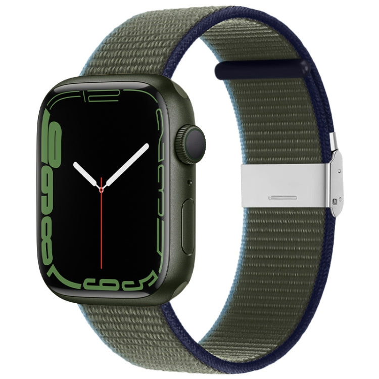 Metal Buckle Nylon Strap, For Apple Watch Series 8&7 41mm / SE 2&6&SE&5&4 40mm / 3&2&1 38mm, For Apple Watch Ultra 49mm / Series 8&7 45mm / SE 2&6&SE&5&4 44mm / 3&2&1 42mm