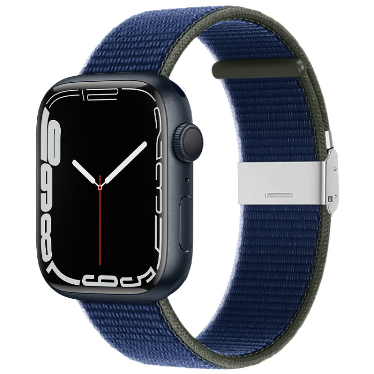 Metal Buckle Nylon Strap, For Apple Watch Series 8&7 41mm / SE 2&6&SE&5&4 40mm / 3&2&1 38mm, For Apple Watch Ultra 49mm / Series 8&7 45mm / SE 2&6&SE&5&4 44mm / 3&2&1 42mm