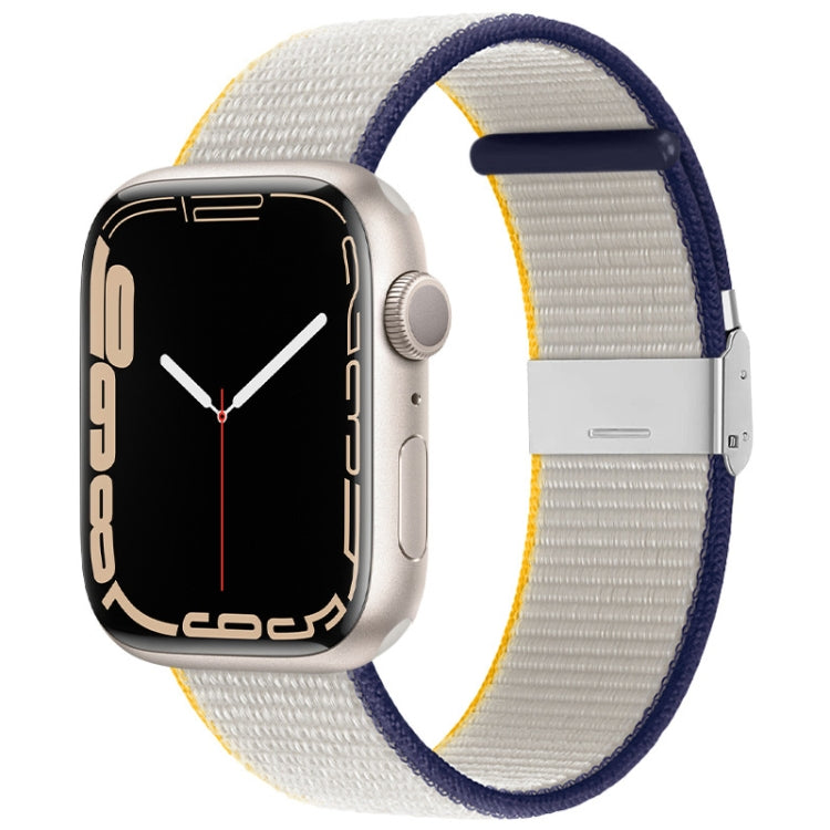 Metal Buckle Nylon Strap, For Apple Watch Series 8&7 41mm / SE 2&6&SE&5&4 40mm / 3&2&1 38mm, For Apple Watch Ultra 49mm / Series 8&7 45mm / SE 2&6&SE&5&4 44mm / 3&2&1 42mm